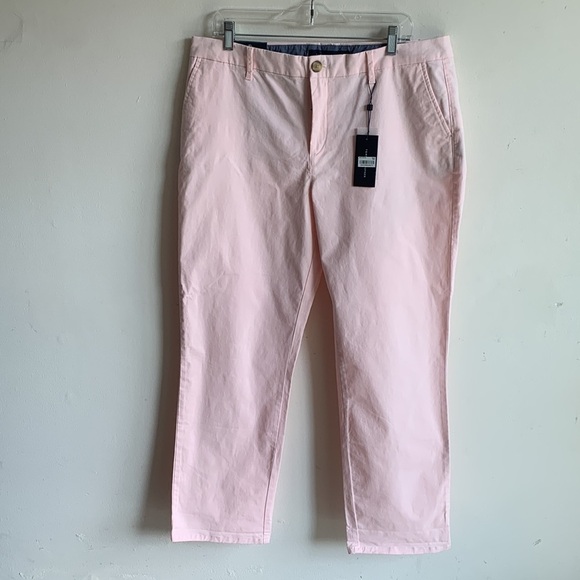 Tommy Hilfiger Hampton Stretch Slim Pink Chino Pants Sz 16 NWT - Picture 4 of 14